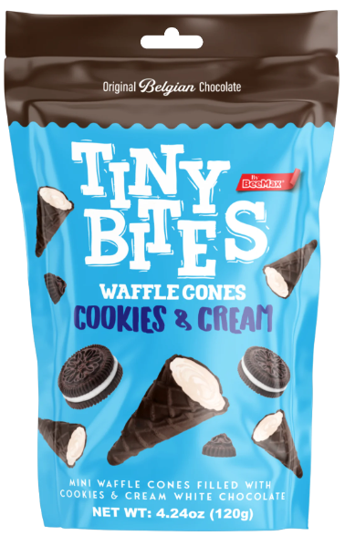 Tiny Bites Mini Waffle Cones Cookies & Cream 4.24oz 12ct